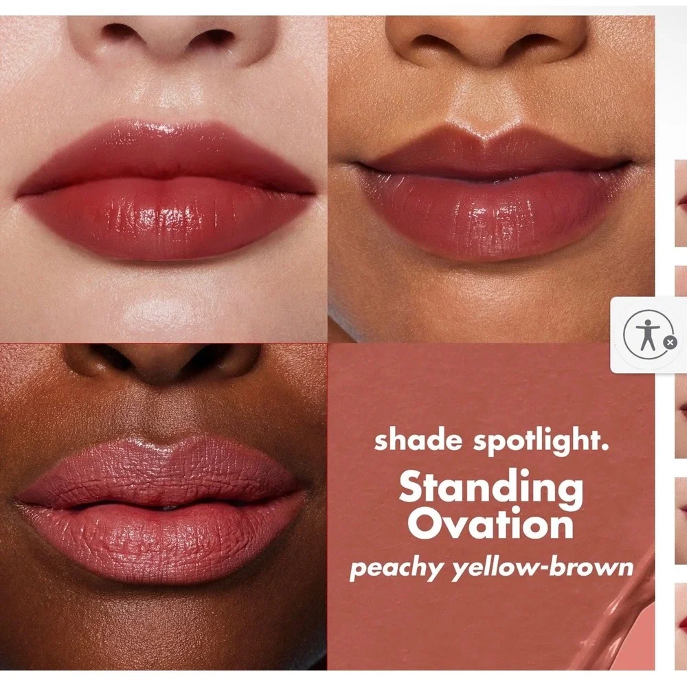 ELF O Face Satin Lipstick 2 Pack Standing Ovation Peachy Yellow Brown 81781 New